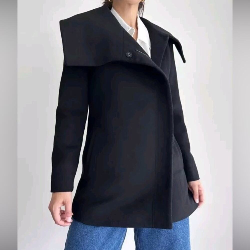 BLACK Saks Fifth Avenue Loro Piana Peat Coat